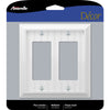 Amertac 279RRW 2 Rocker Cottage White Wood Wallplate (Pack of 3).