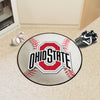 Ohio State University Baseball Rug - 27in. Diameter