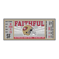 NFL - San Francisco 49ers Ticket Runner Rug - 30in. x 72in.