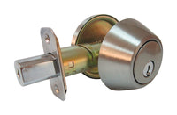 Faultless Satin Nickel Single Cylinder Deadbolt 1-3/4 in in.