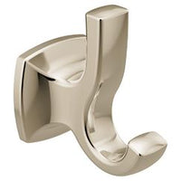 POLISHED NICKEL DOUBLE ROBE HOOK