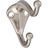 V160 Coat and Hat Hook 2/pk - Satin Nickel