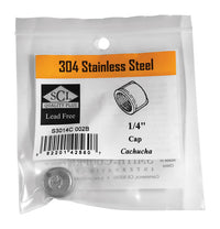 Smith-Cooper 1/4 in. FPT X 1/4 in. D FPT Stainless Steel Cap