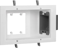 Carlon Rectangle Plastic 3 gang Electrical Box White