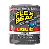 Flex Seal Satin Clear Liquid Rubber Sealant Coating 1 pt. (Pack of 6)