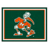 University of Miami Sebastian the Ibis 8ft. x 10 ft. Plush Area Rug