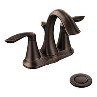 Oil rubbed bronze two-handle high arc bathroom faucet