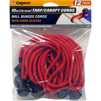 CargoLoc Red Bungee Cord Set 10 in. L 12 pk