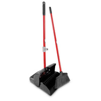 Libman 10 in. W Stiff Recycled PET Broom with Dustpan