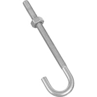 2195BC 1/4â€ x 4â€ J Bolt - Zinc Plated