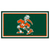 University of Miami Sebastian the Ibis 3ft. x 5ft. Plush Area Rug