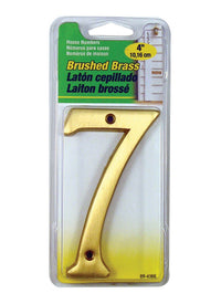 Hy-Ko 4 in. Gold Brass Nail-On Number 7 1 pc