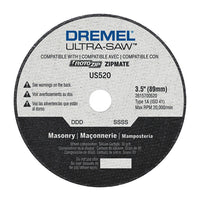 Dremel Ultra-Saw 3-1/2 in. D X 1/2 in. Silicon Carbide Masonry Cutting Wheel 1 pk