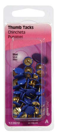 Hillman Blue Push Pins 40 pk (Pack of 6)