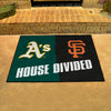 MLB House Divided - Athletics / Giants House Divided Rug