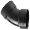 Charlotte Pipe 1-1/2 in. Hub X 1-1/2 in. D Hub ABS 45 Degree Elbow