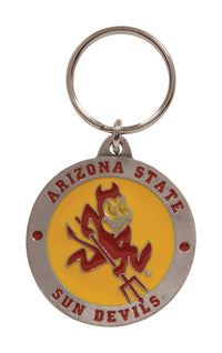 Hillman Arizona State Sun Devils Metal Silver Decorative Key Chain (Pack of 3)