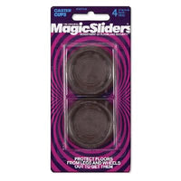 Magic Sliders Plastic Protective Pads Brown Round 1-11/16 in. W X 1-11/16 in. L (Pack of 6)