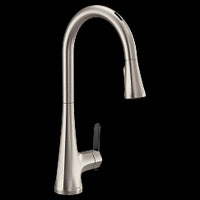 Spot resist stainless one-handle high arc pulldown kitchen faucet