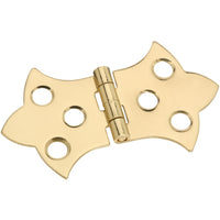 V1814 1-5/16â€ x 2-1/4â€ Decorative Hinge 2/pk - Polished Brass