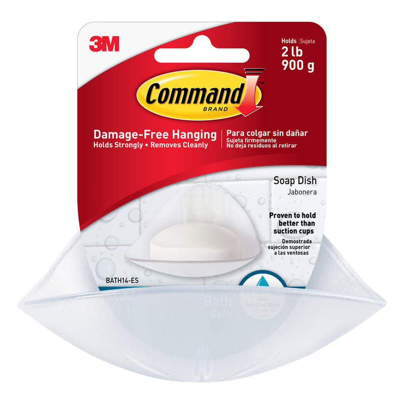 3M Command Bath Corner Caddy Organizer Holds Wet Humid Plastic Frosted,  6-Pack
