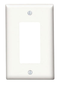 Leviton White 1 gang Thermoset Plastic Decorator Wall Plate 1 pk