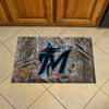 MLB - Miami Marlins Camo Rubber Camo Scraper Door Mat