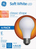 GE A19 LED Bulb Soft White 40 Watt Equivalence 4 pk