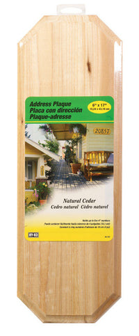 Hy-Ko Matte Brown Wood Rectangle Address Plate (Pack of 3)