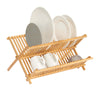 iDesign Brown Bamboo Dish Drying Rack