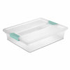 Sterilite Clear Polypropylene Stackable Clip Storage Box 3.25 H x 11 W x 14 D in.