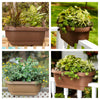 Bloem 24 in. H x 24 in. W Resin Deck rail Deck Rail Planter Terracotta Clay