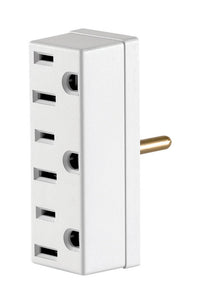 Leviton Polarized 3 outlets Adapter 1 pk (Pack of 10)