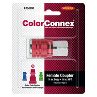 Legacy ColorConnex Aluminum/Steel Air Coupler 1/4 in. Female 1 pc