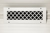 Steelcrest Designer 14 X 4 Wall /Ceiling White Return Vent Cover, With Face Mounting Screw Holes, No Damper