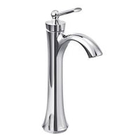 Chrome one-handle high arc bathroom faucet