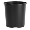 HC Companies 7 in. H X 6-1/2 in. W X 6.5 in. D Plastic Basic Flower Pot Black