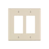 Leviton Decora Light Almond 2 gang Thermoset Plastic Decorator Wall Plate 1 pk