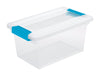 Sterilite 0.9 cu ft Clear Clip Storage Box 5.375 in. H X 6.625 in. W X 11 in. D Stackable