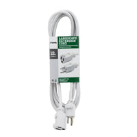 Prime Outdoor 12 ft. L White Extension Cord 16/3 SJTW