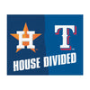 MLB House Divided - Astros / Rangers House Divided Rug