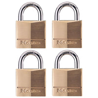 Master Lock 1-9/16 in. W Brass 4-Pin Tumbler Padlock Keyed Alike