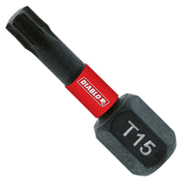 Diablo Torx #15 X 1 in. L Driver Bit Black Oxide 2 pk