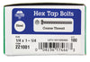 Hillman 1/4 in. D X 1-1/4 in. L Zinc Plated Steel Hex Tap Bolt 100 pk