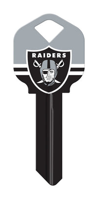 Hillman Oakland Raiders Painted Key House/Office Universal Key Blank Single (Pack of 6).