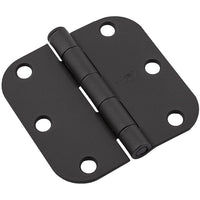 SPB512R5/8 3" x 3" 5/8R Hinge 1/pk - Black