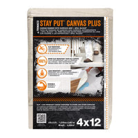 Trimaco Stay Put 4 ft. W X 12 ft. L Canvas Drop Cloth 1 pk