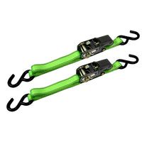 CargoLoc 1 in. W X 8 ft. L Green Tie Down w/Ratchet 500 lb 2 pk