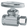 PlumbCraft 1/2 in. FIP in. X 1/2 in. Compression Chrome Plated Straight Valve