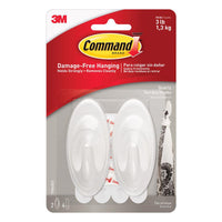 3M Command Medium Plastic Hook 3-1/4 in. L 2 pk